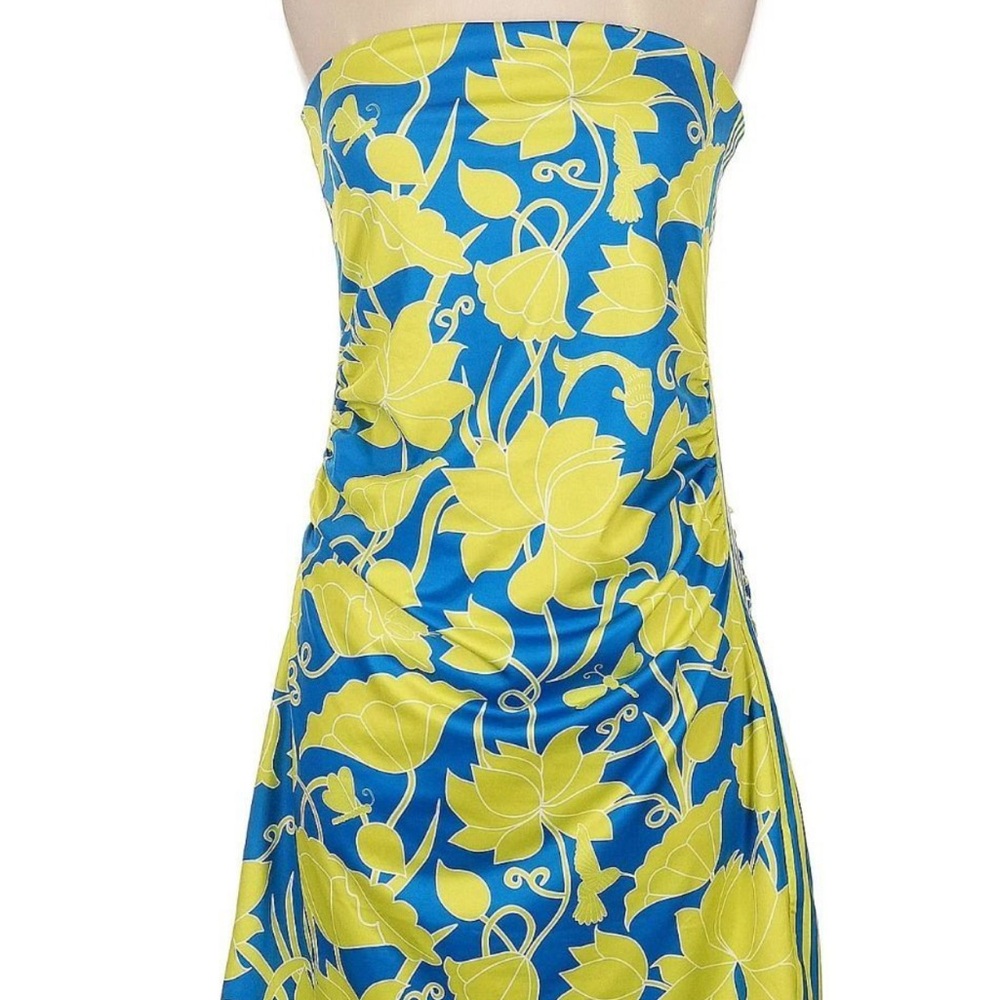 Gretchen Scott Designs Blue and Yellow Mini Dress